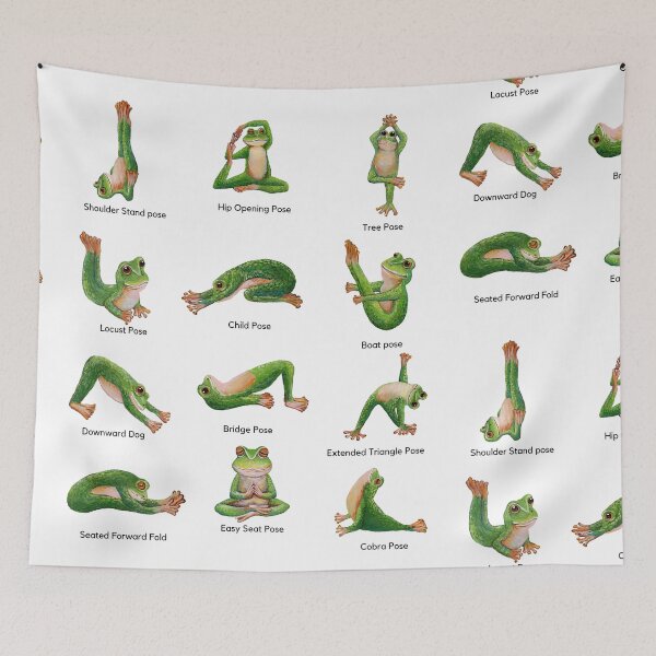 Item preview, 12 Frog Yoga Poses designed and sold by Roy & Tiffany.