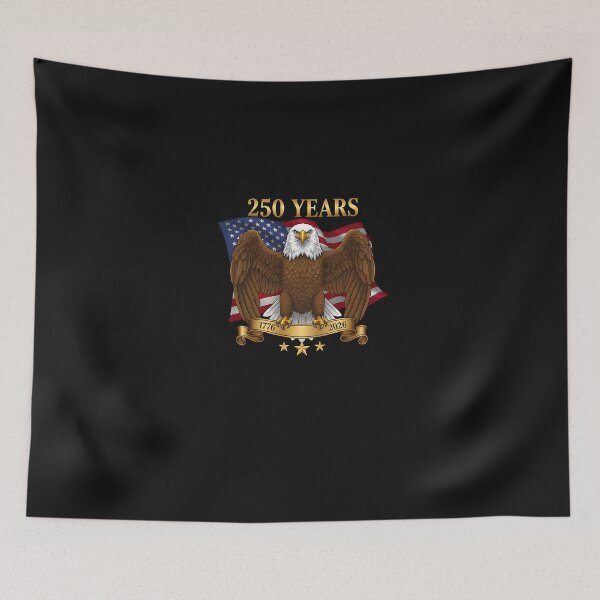 Item preview, Vintage Eagle USA Flag 250 Years 1776-2026 250th Birthday designed and sold by Happycapyco.