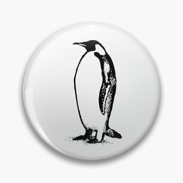 Item preview, Emperor Penguin – Minimalist Black & White Stencil Art designed and sold by ELmestka.