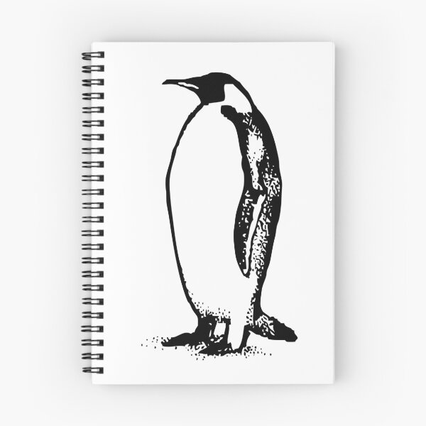 Item preview, Emperor Penguin – Minimalist Black & White Stencil Art designed and sold by ELmestka.