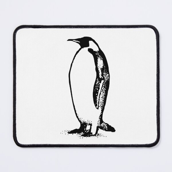 Item preview, Emperor Penguin – Minimalist Black & White Stencil Art designed and sold by ELmestka.