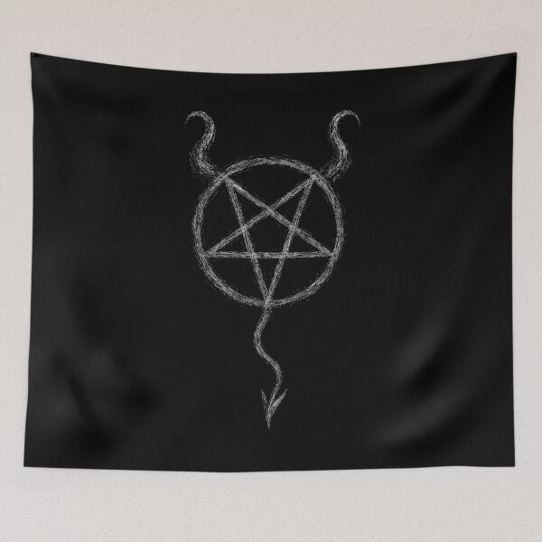 Item preview, Occult Pentagram Sigil – Devil Horns and Tail Satanic Symbol Art designed and sold by Mortisigil.