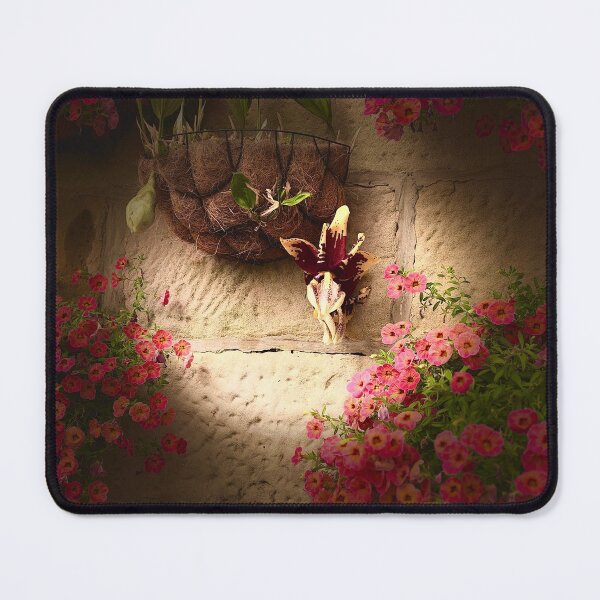 Item preview, hanging basket and flowers designed and sold by marbellousart.