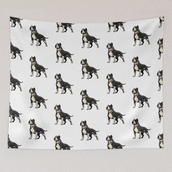 Item preview, Black And White Pitbull Comic Style designed and sold by Luan Huynh.