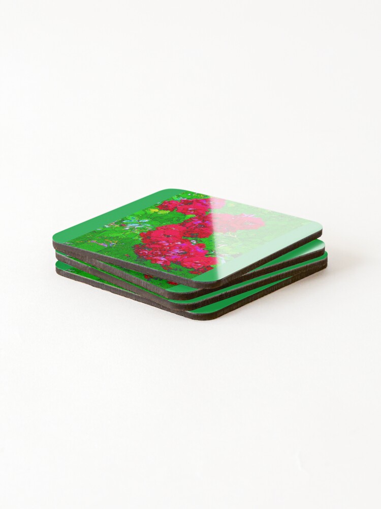 Thumbnail 4 of 5, Coasters (Set of 4), Red Roses designed and sold by Tymlaird.