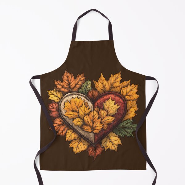 Item preview, Heart №61 Rustic Autumn Leaves and Wood Texture Heart designed and sold by SyberGen.