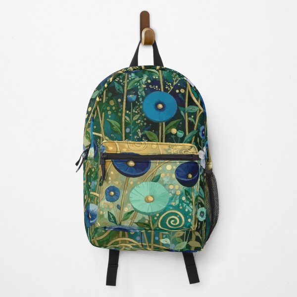 Item preview, Klimt Flower Garden in Blue and Gold designed and sold by Vicky Brago-Mitchell®.