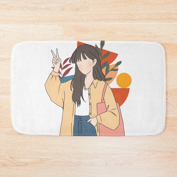 Item preview, Faceless Girl Peace Sign – Minimal Aesthetic Illustration designed and sold by yuki-hana.