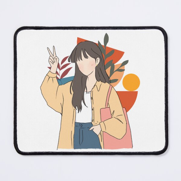 Item preview, Faceless Girl Peace Sign – Minimal Aesthetic Illustration designed and sold by yuki-hana.