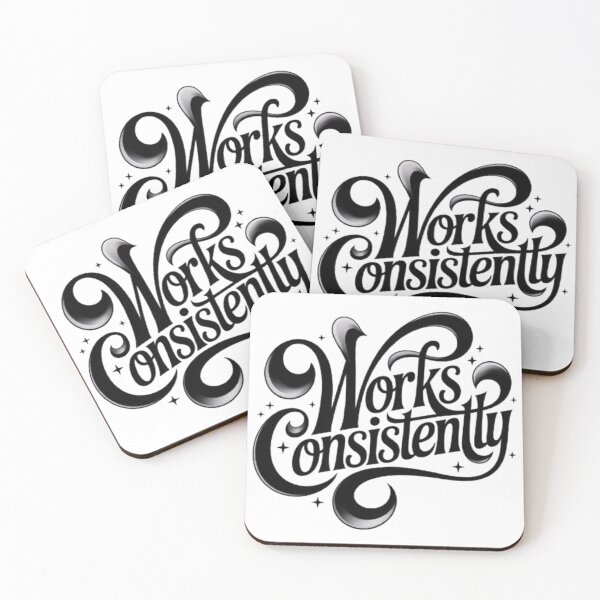 Item preview, Works Consistently Minimal Motivational Typography Design for Modern Streetwear designed and sold by NewUSShop.