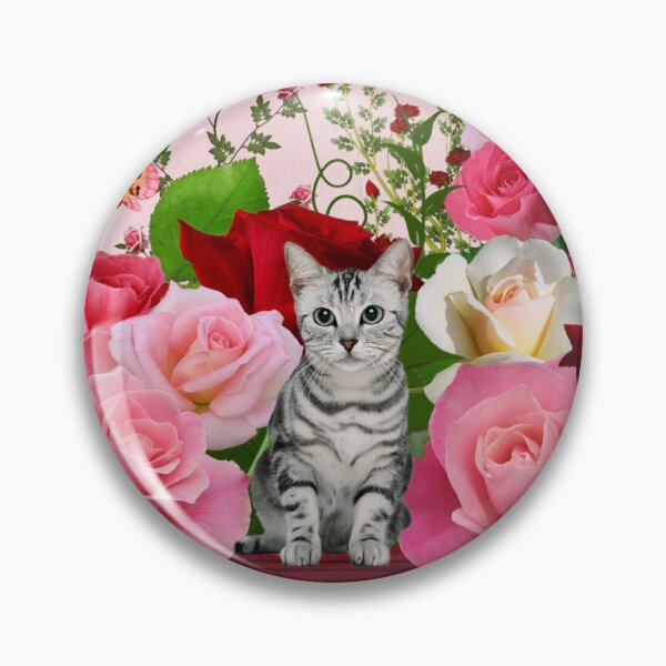 Item preview, Cat in a Rose Garden designed and sold by SalonOfArt.