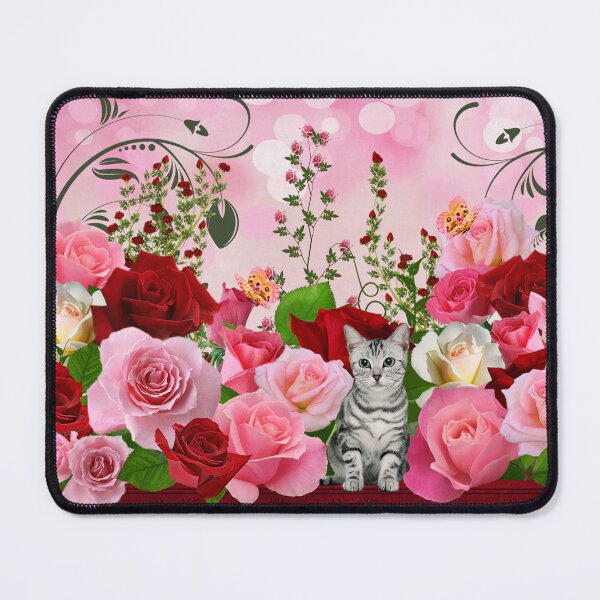 Item preview, Cat in a Rose Garden designed and sold by SalonOfArt.