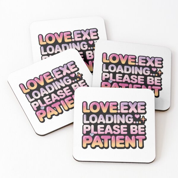 Item preview, Love.exe Loading. Cute Gamer Style Romantic Patience Quote Typography designed and sold by Aarvya Fashion Club ( A.F.C ).