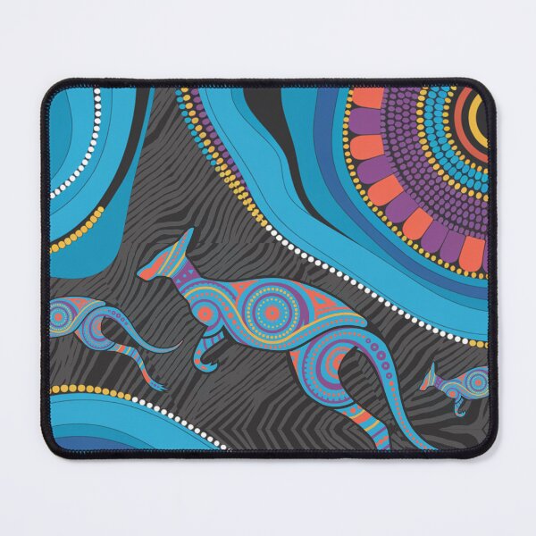 Item preview, Aboriginal Rarrk Kangaroo Symbol Blue designed and sold by AboriginalartVI.