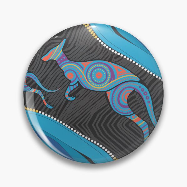 Item preview, Aboriginal Rarrk Kangaroo Symbol Blue designed and sold by AboriginalartVI.