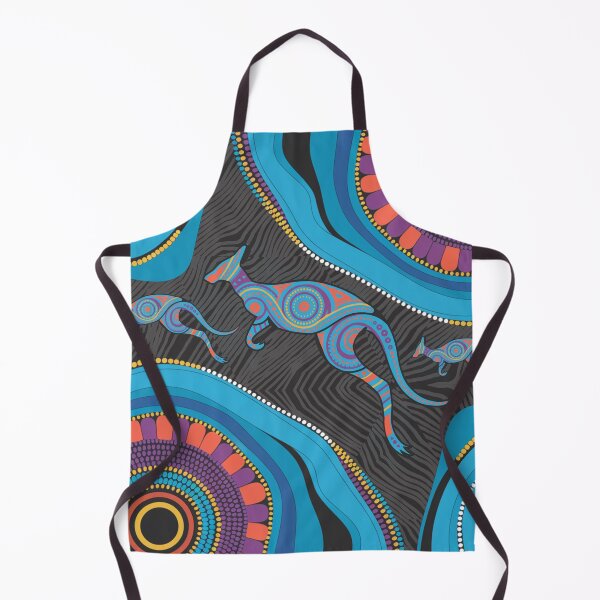 Item preview, Aboriginal Rarrk Kangaroo Symbol Blue designed and sold by AboriginalartVI.