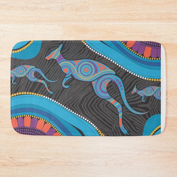 Item preview, Aboriginal Rarrk Kangaroo Symbol Blue designed and sold by AboriginalartVI.