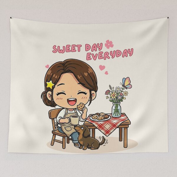 Item preview, Sweet Day Everyday – Girly Cozy Coffee & Cookie Illustration designed and sold by Beeform.