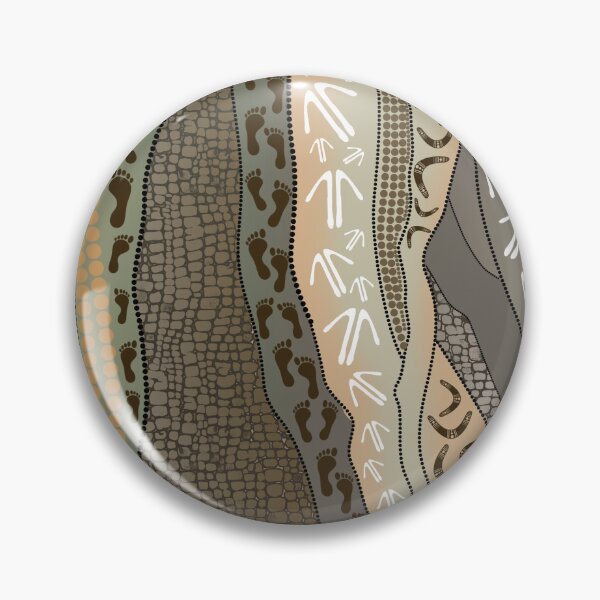 Item preview, Aboriginal Rarrk Hunting Grey Brown designed and sold by AboriginalartVI.