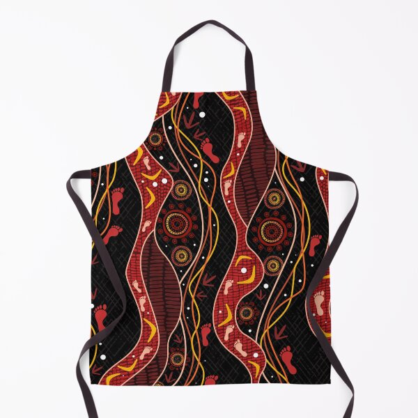 Item preview, Aboriginal Rarrk  Hunting Emu Red designed and sold by AboriginalartVI.