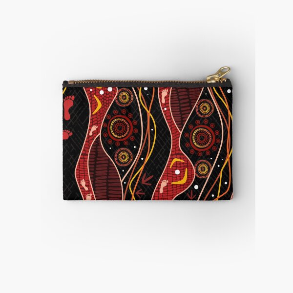 Item preview, Aboriginal Rarrk  Hunting Emu Red designed and sold by AboriginalartVI.
