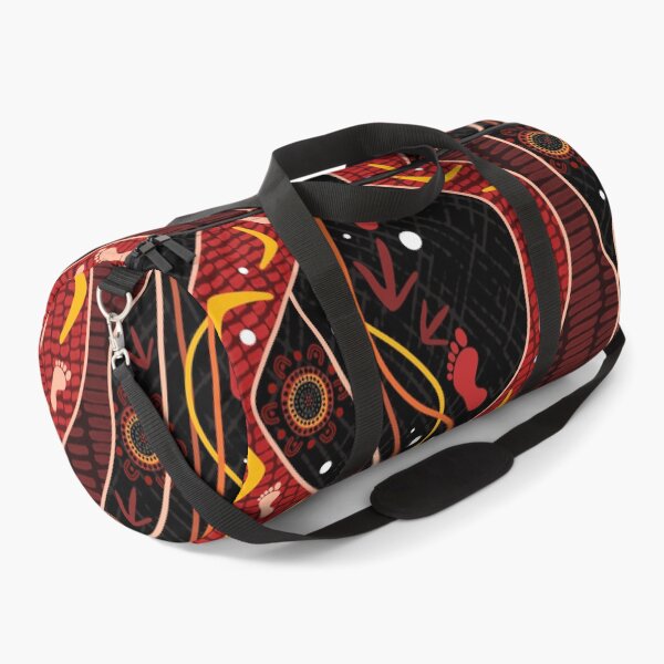 Item preview, Aboriginal Rarrk  Hunting Emu Red designed and sold by AboriginalartVI.