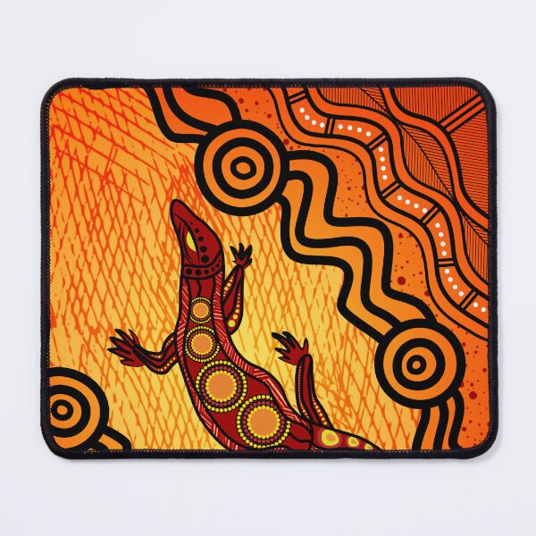 Item preview, Aboriginal Rarrk Goanna Red Orange designed and sold by AboriginalartVI.