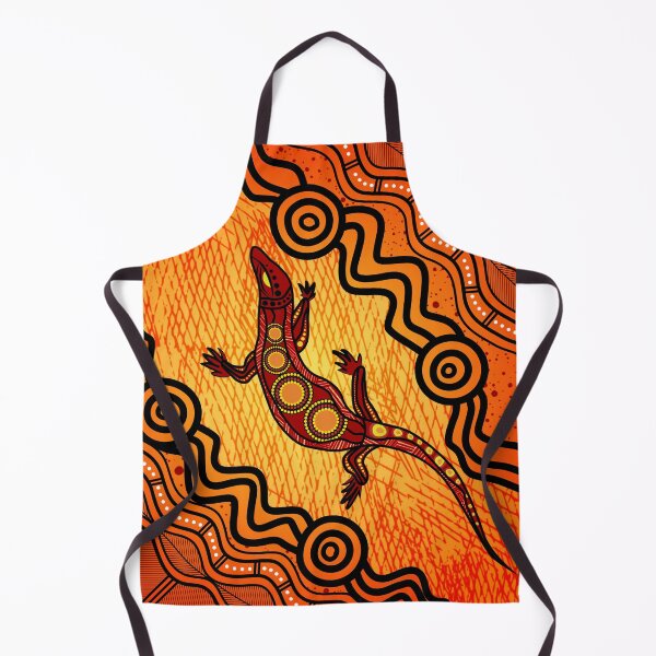 Item preview, Aboriginal Rarrk Goanna Red Orange designed and sold by AboriginalartVI.