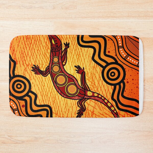 Item preview, Aboriginal Rarrk Goanna Red Orange designed and sold by AboriginalartVI.