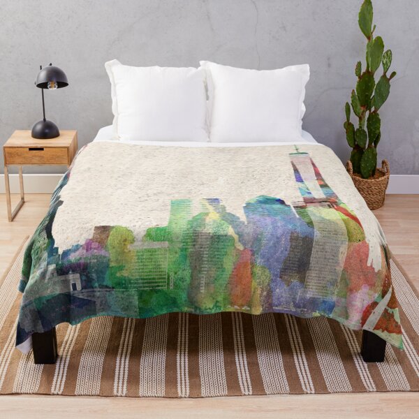 Item preview, New York City Watercolour Silhouette Skyline designed and sold by esmclennon.