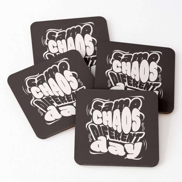 Item preview, Same Chaos Different Day – Relatable Bold Typography Design designed and sold by Irysek.