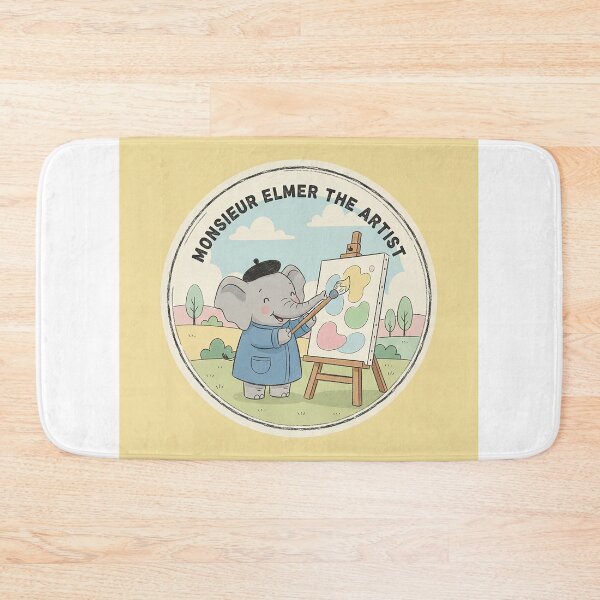 Item preview, Vintage Elephant Artist Sticker - Retro 1960s Painter Illustration designed and sold by VisualRotaStudio .