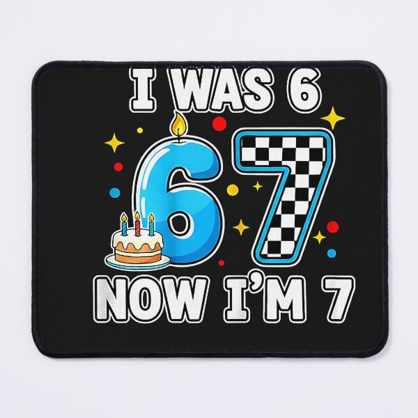 Item preview, 7 Years Old 7th Birthday Checkered I was 6 Now Im 7 Birthday  designed and sold by FrankIsabel.