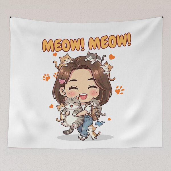 Item preview, Meow Meow Cozy Day – Cute Cat Lover Girl | Kawaii Self Care Aesthetic designed and sold by Beeform.