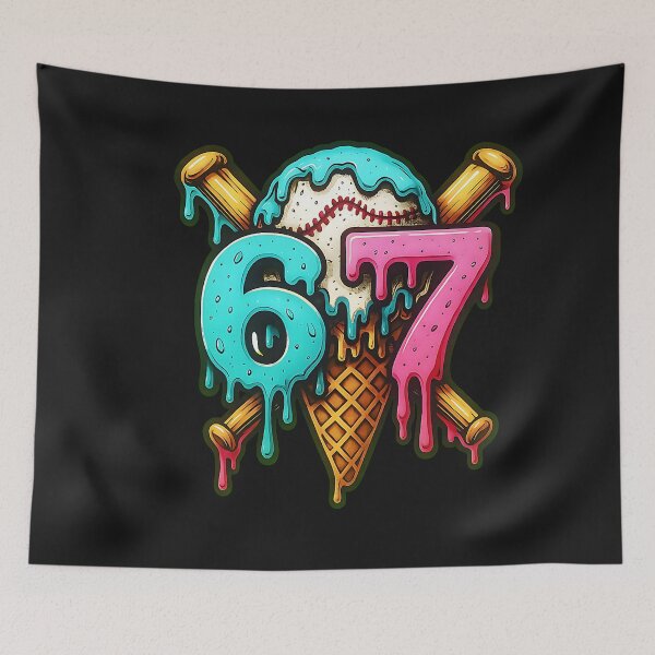Item preview, 67 Baseball Ice Cream Drip Kids  designed and sold by FrankIsabel.