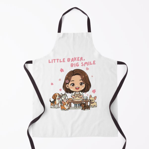 Item preview, Little Baker, Big Smile – Cozy Baking Day with Dogs | Girly Self-Care Cute Art designed and sold by Beeform.