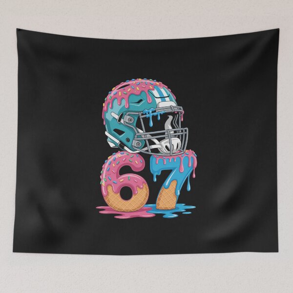Item preview, 67 Number 67th Sports American Football Ice Cream Drip  designed and sold by FrankIsabel.