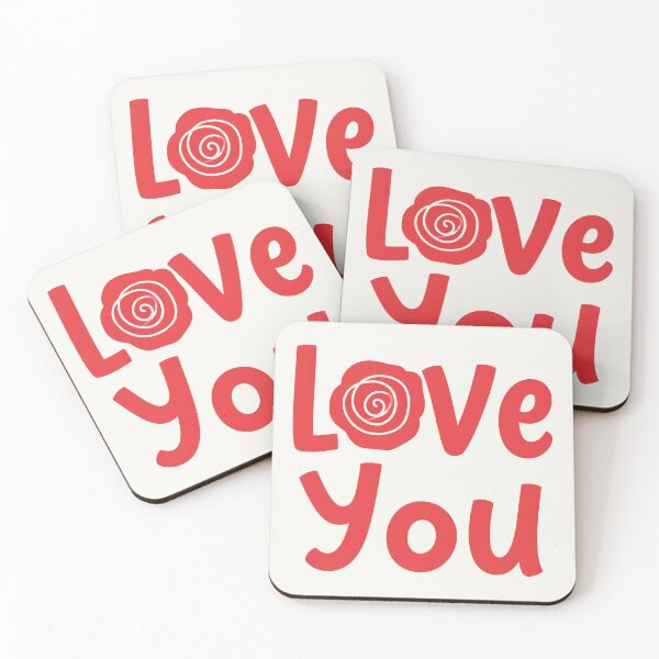 Item preview, Love You Cute Typography on off white background designed and sold by yara.lahdo.