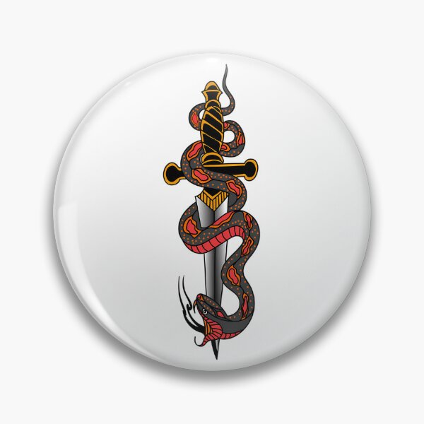 Item preview, Traditional Snake And Sword Tattoo designed and sold by atvbmshvd86.