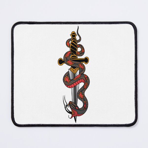 Item preview, Traditional Snake And Sword Tattoo designed and sold by atvbmshvd86.