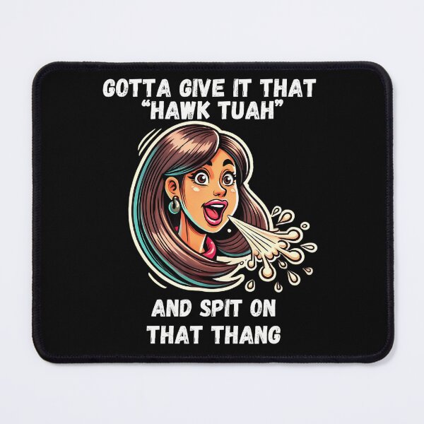 Item preview, Hawk Tuah And Spit On That Thang Funny Viral Meme Design T-Shirt designed and sold by VillociShop.