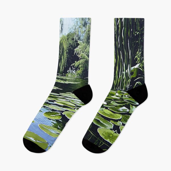 Item preview, Pond, Lily Pads, And Weeping Willows Digital Art designed and sold by DEC02.