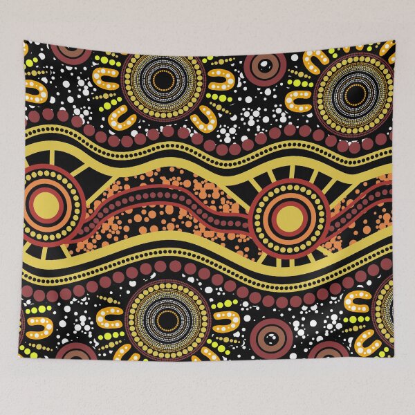 Item preview, Aboriginal Rarrk Goanna Red Orange designed and sold by AboriginalartVI.