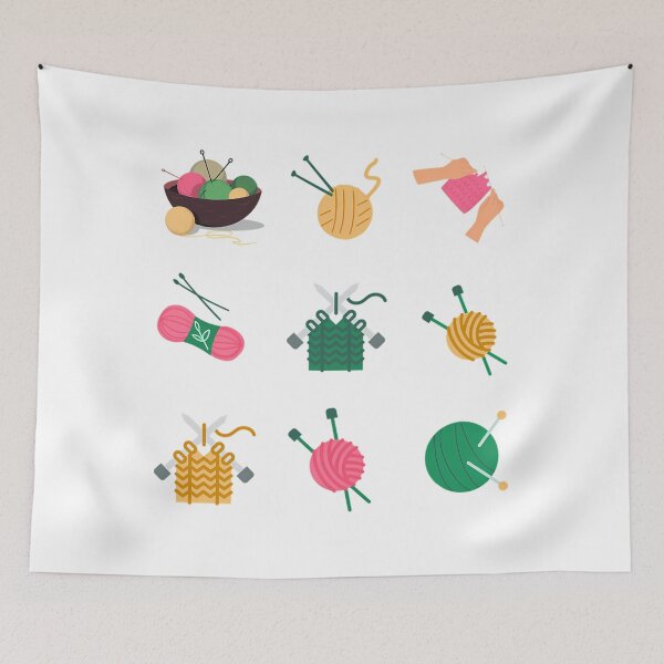 Item preview, Knitting Icons Seamless Pattern designed and sold by atvbmshvd86.
