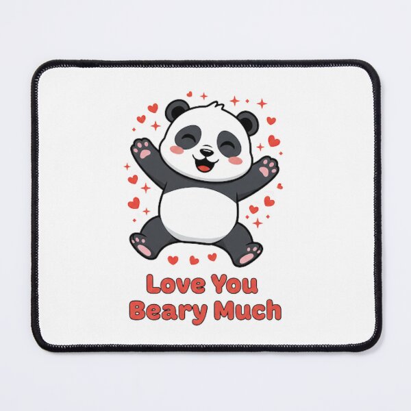 Item preview, Love You Beary Much Panda – Cute Jumping Panda Valentine Design designed and sold by snaperos.
