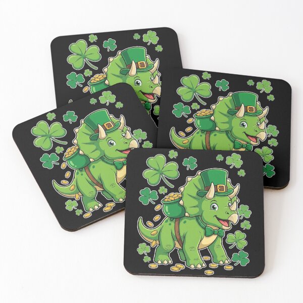 Item preview, St Patricks Day Triceratops Dinosaur Leprechaun designed and sold by Imaginationbeyond.