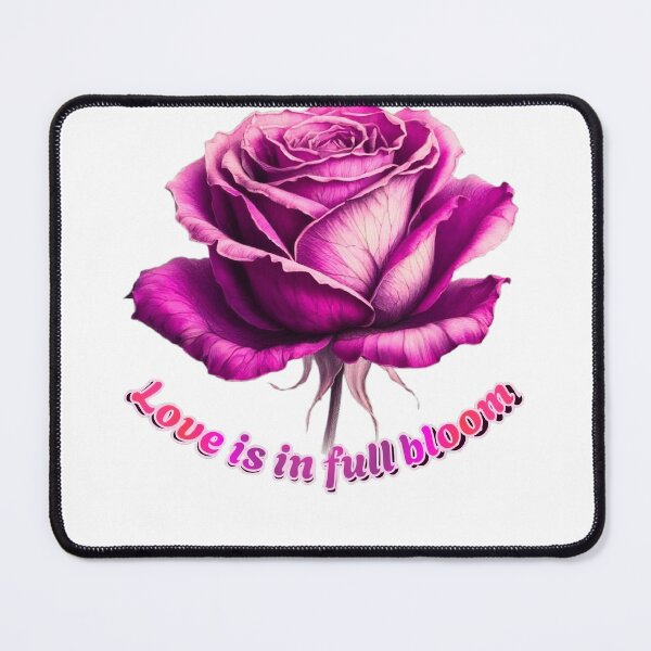 Item preview, Love Is In Full Bloom: Radiant Pink Rose Valentine Art designed and sold by HopeAndHustle.