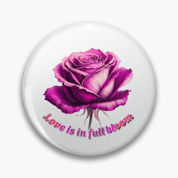 Item preview, Love Is In Full Bloom: Radiant Pink Rose Valentine Art designed and sold by HopeAndHustle.