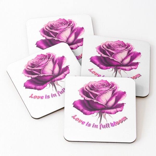 Item preview, Love Is In Full Bloom: Radiant Pink Rose Valentine Art designed and sold by HopeAndHustle.