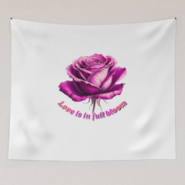 Item preview, Love Is In Full Bloom: Radiant Pink Rose Valentine Art designed and sold by HopeAndHustle.